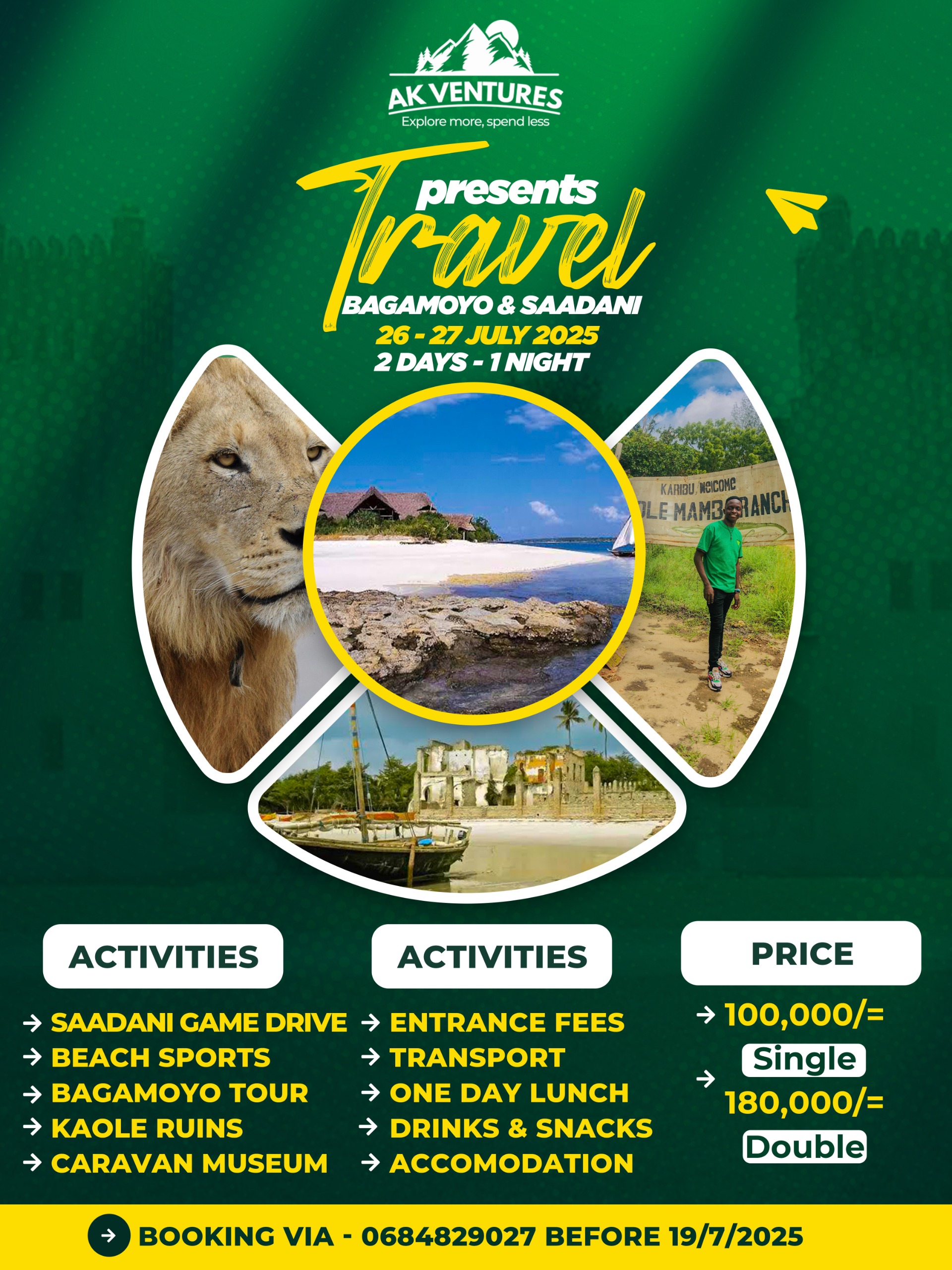 Bagamoyo & Saadani Tour – Where History Meets the Wild